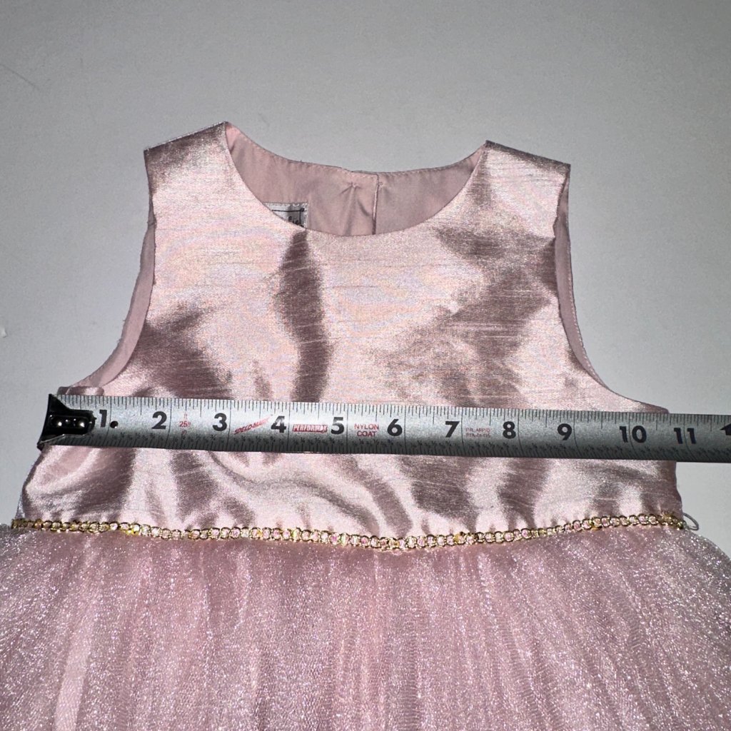 Pippa & Julie Dress Size 3t Dusty Pink With Fuzzy Jacket Easter Tulle Euc — image 8 of 8